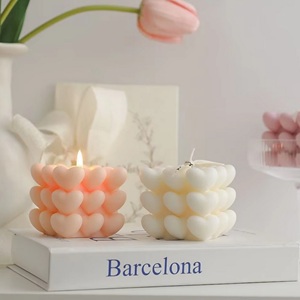3D Heart-Shaped Candle,Gypsum & Cake Mold