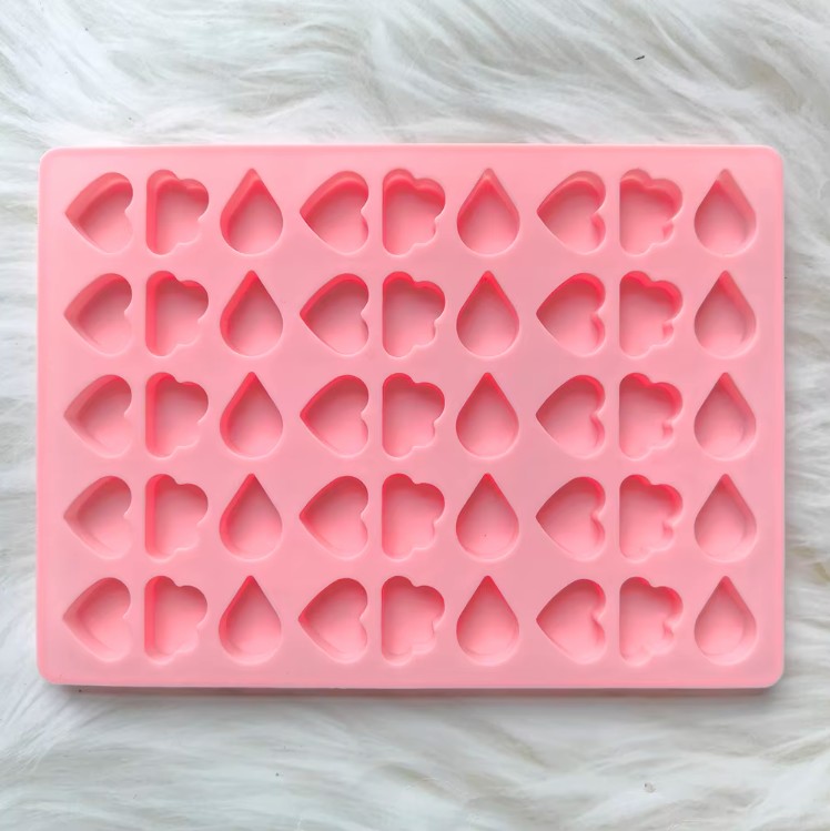 48 Cavity Silicone Love, Cloud, Rain Drop Gummy Mold